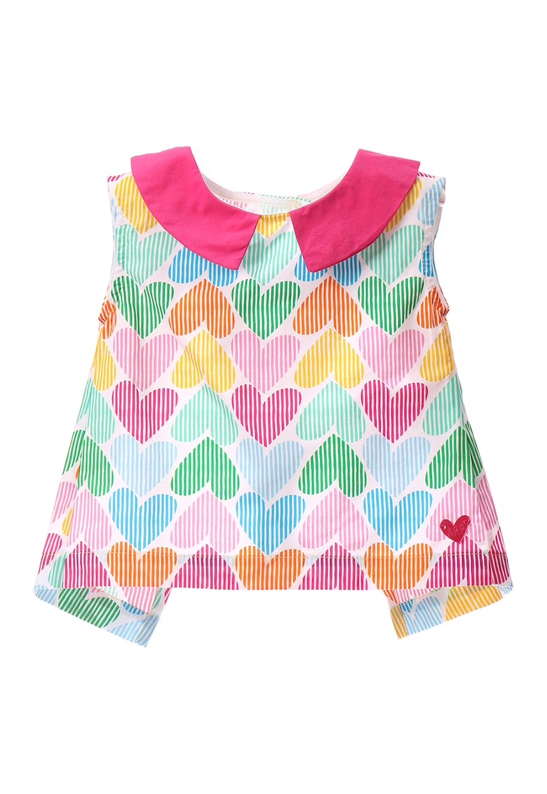 Top de bumbac cu slit pe partea din spate Top de bumbac cu slit pe partea din spate