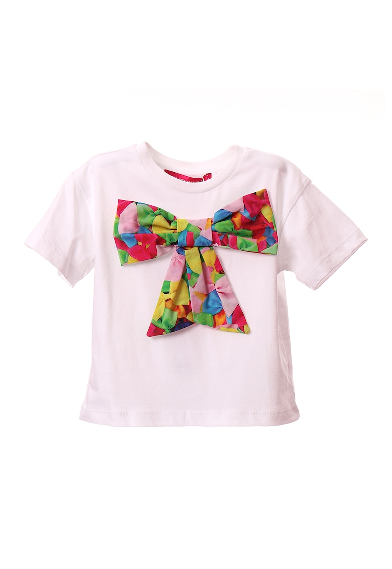 Tricou de bumbac cu funda - Alb/Multicolor