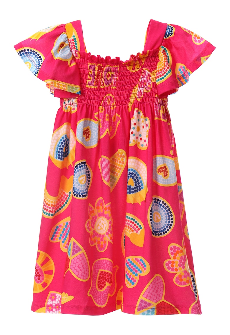 Rochie de bumbac cu maneci fluture