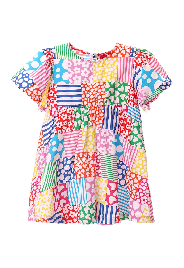Rochie de bumbac cu imprimeu patchwork