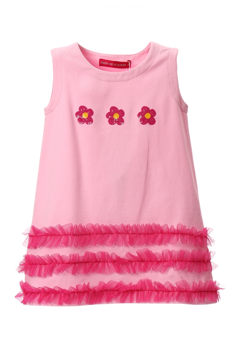 Rochie cu volane din tul - fara maneci