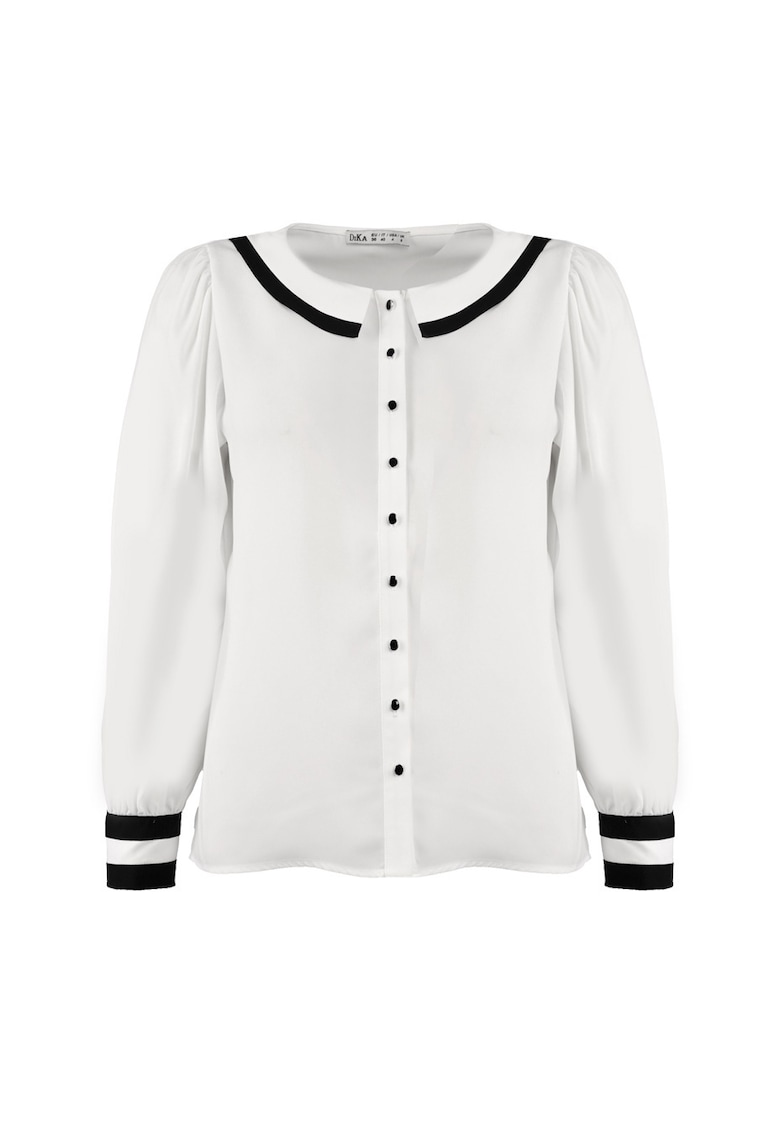 Camasa cu guler Peter Pan si detalii contrastante Camasa cu guler Peter Pan si detalii contrastante