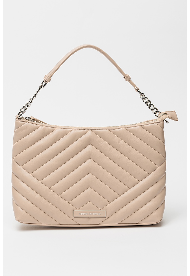 Geanta de piele ecologica cu bareta de umar si model matlasat