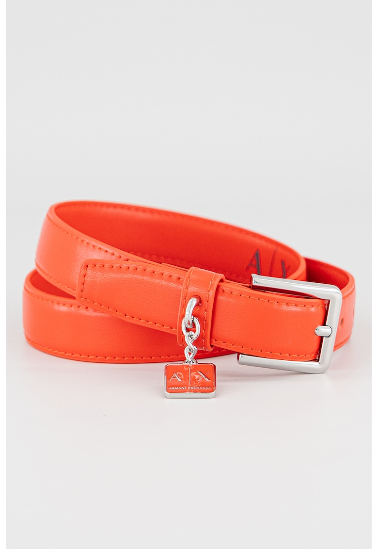 Curea de piele ecologica cu talisman logo