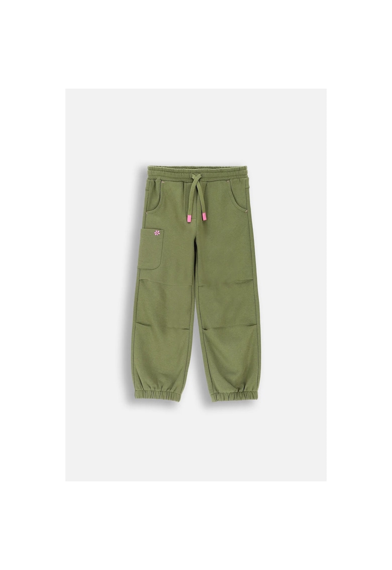 Pantaloni copii - tip parachute - verde - bumbac