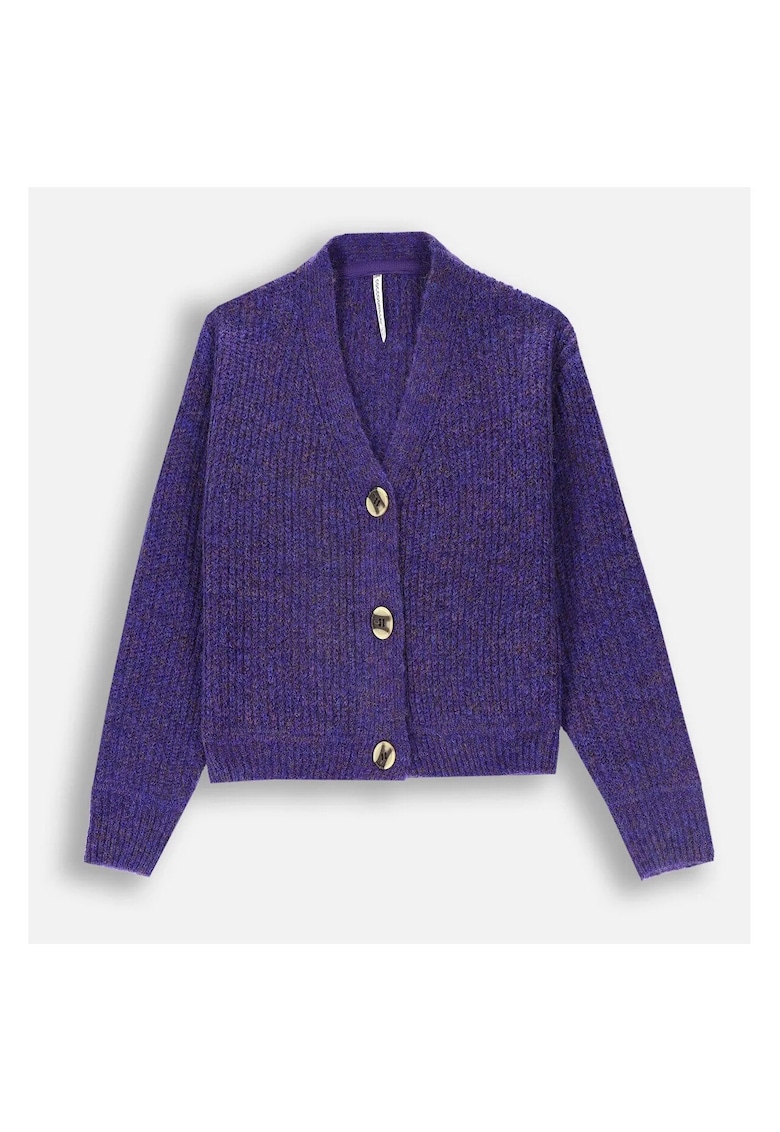 Cardigan cu decolteu in V - Violet