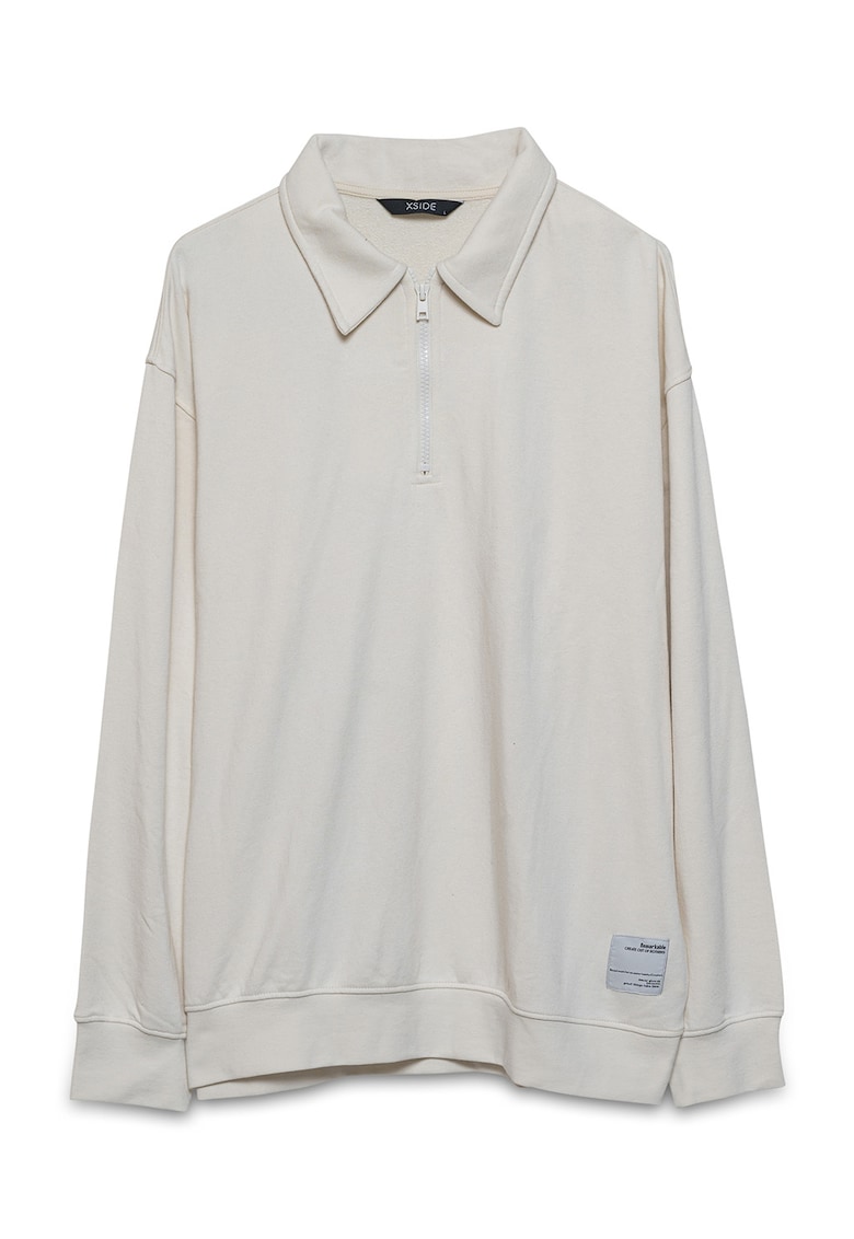 Bluza de trening regular-fit din amestec de bumbac cu model uni