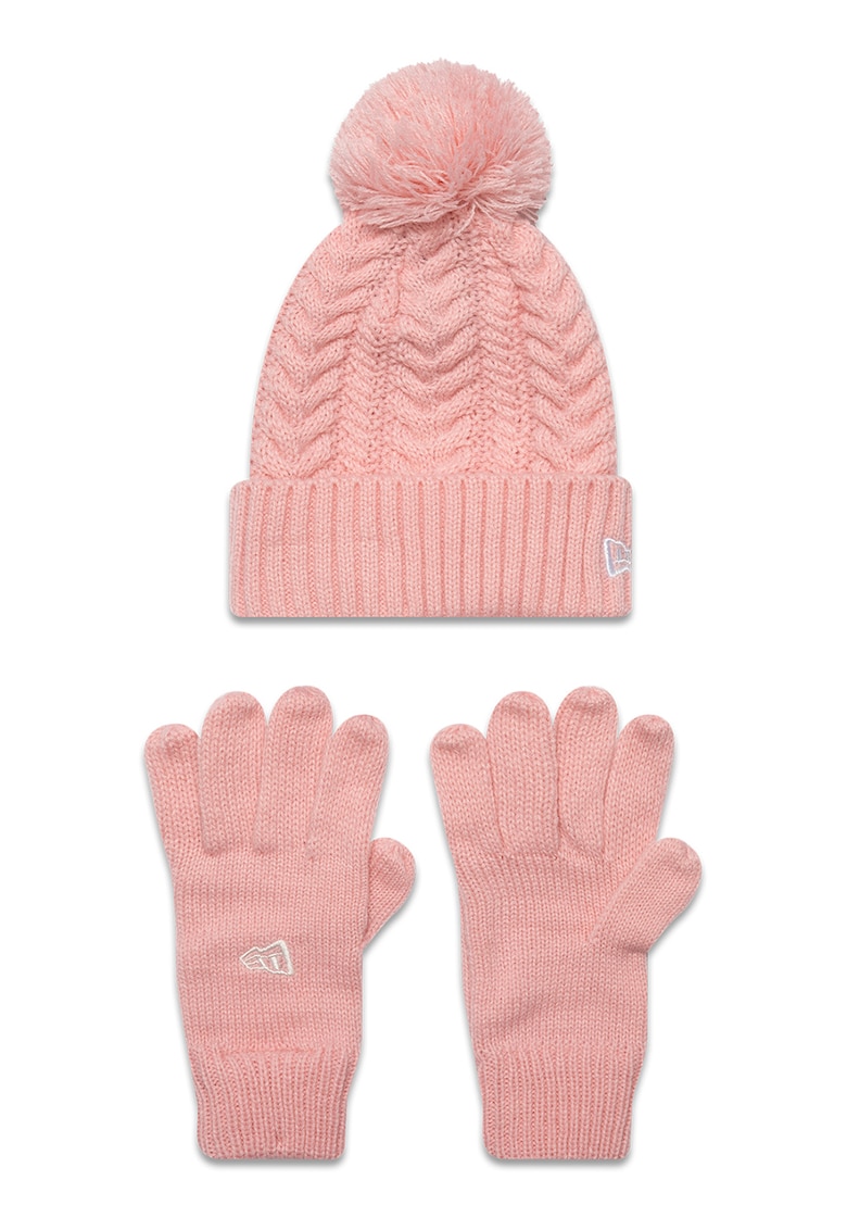 Set de caciula si manusi tricotate