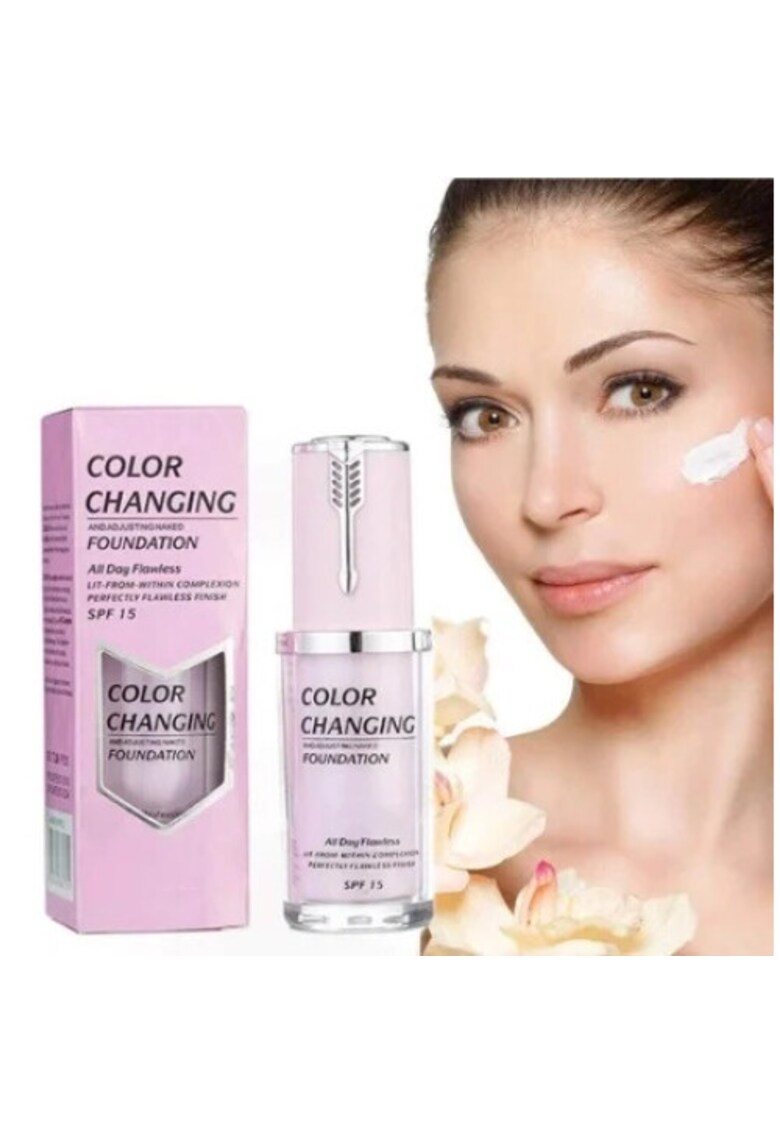 Fond de Ten Adaptabil - Waterproof - Color Changing - SPF15 - Pink - 40 ml