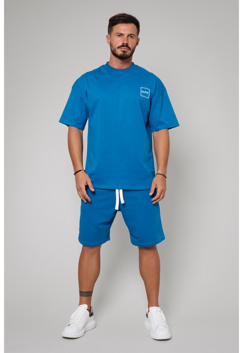 Set LeClub tricou oversized si pantalon scurt Peacock Blue 10546 - Peacock Blue