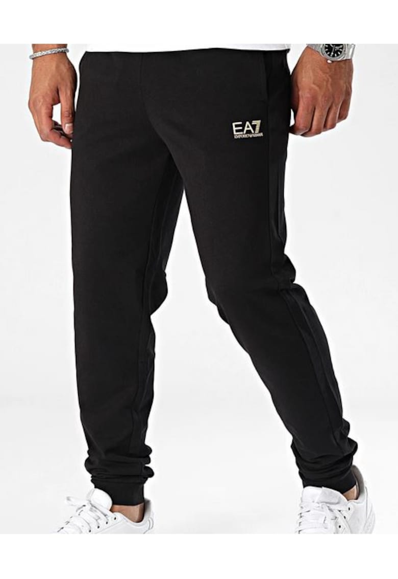 Pantaloni barbati Emporio Armani Bumbac - Negru - Negru