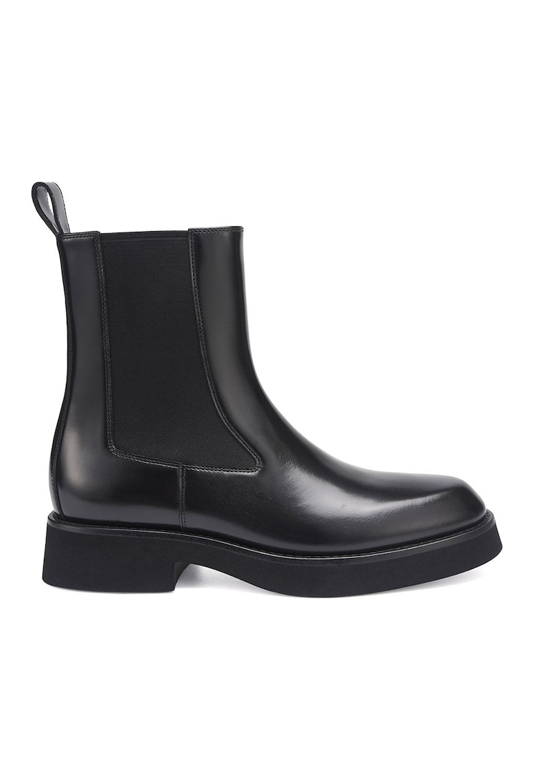 Ghete Chelsea de piele - Negru