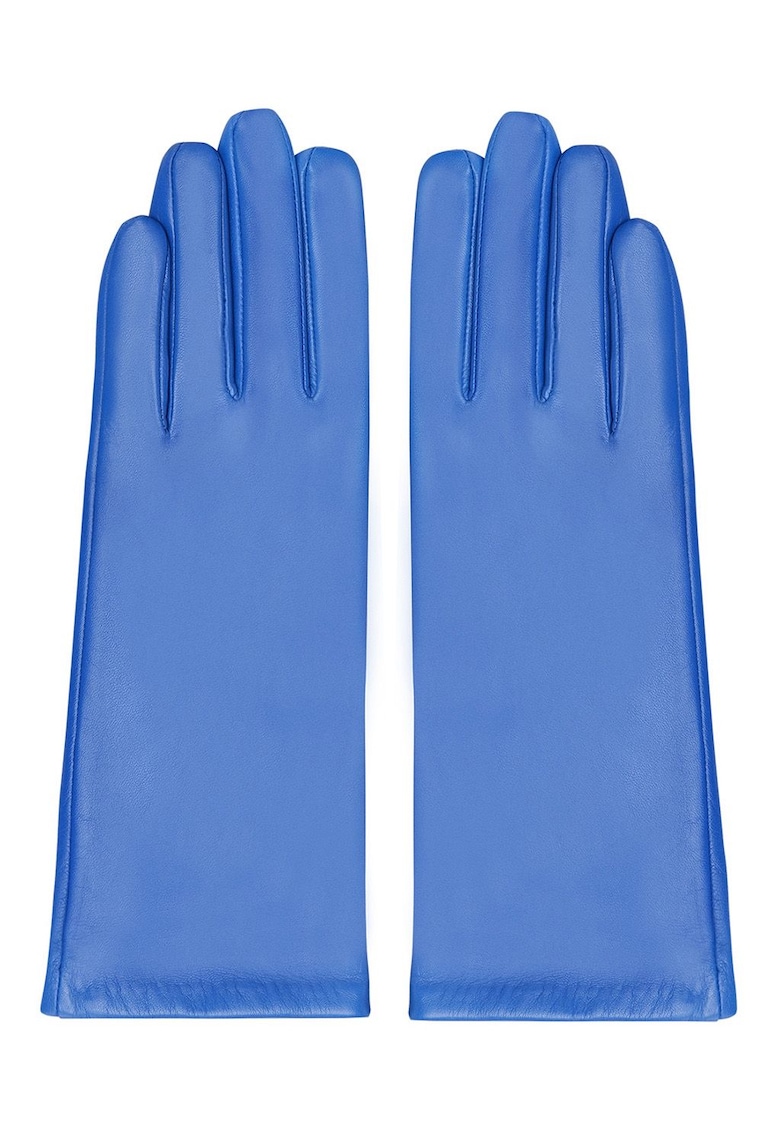 Manusi de piele cu captuseala de lana - Albastru royal