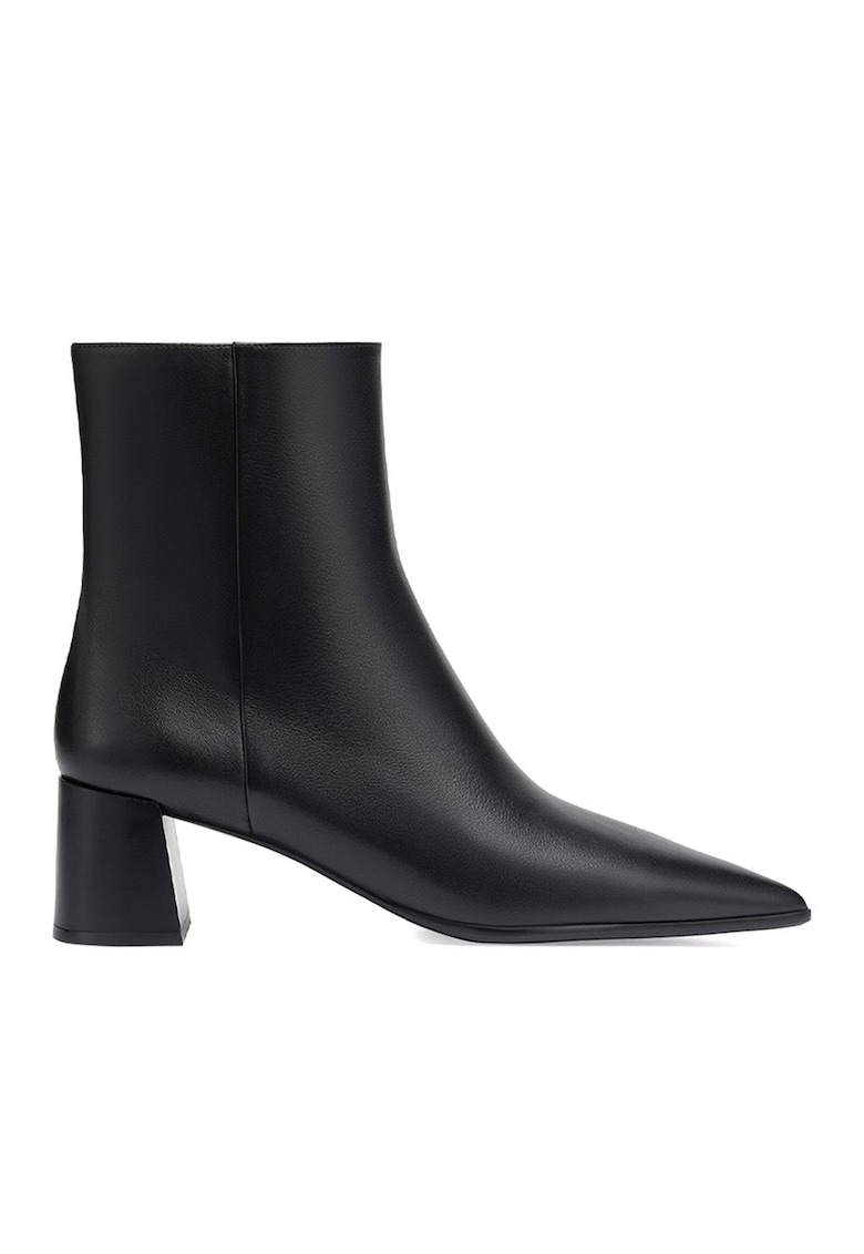 Botine de piele cu varf ascutit