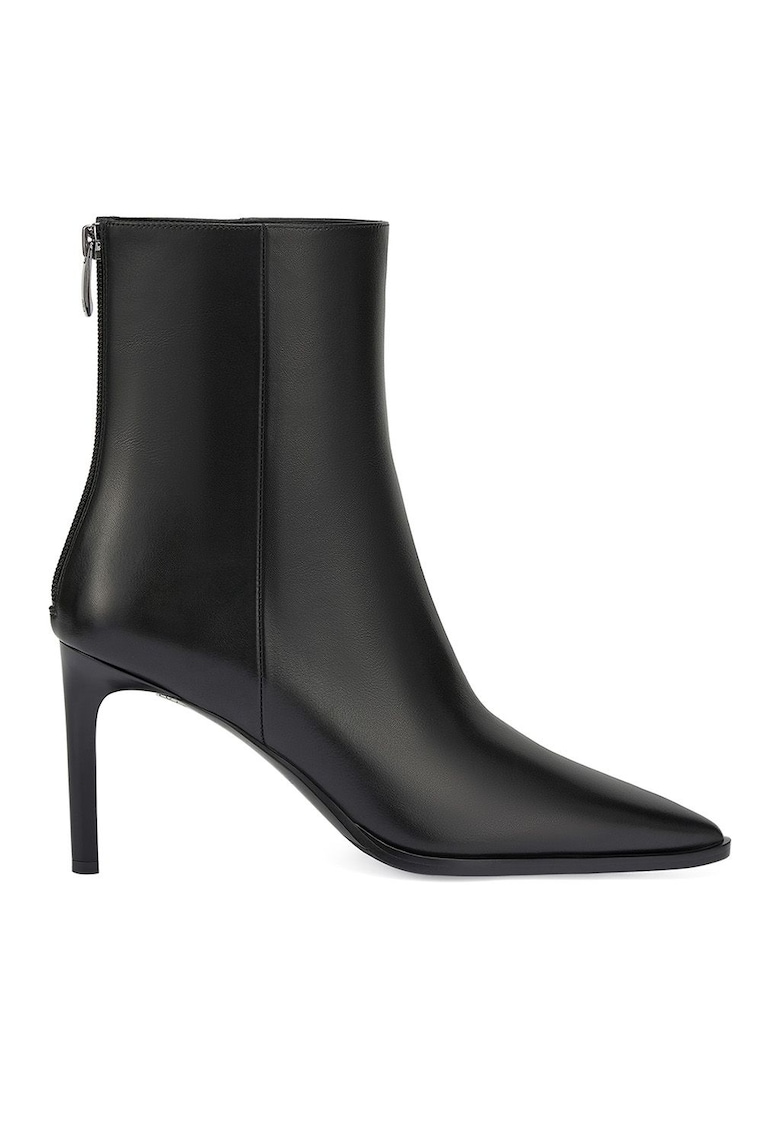 Botine de piele cu varf ascutit