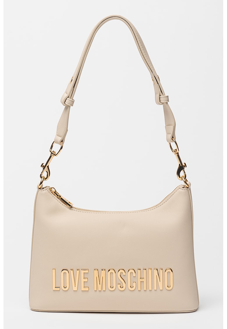 Geanta de piele ecologica cu bareta de umar si logo