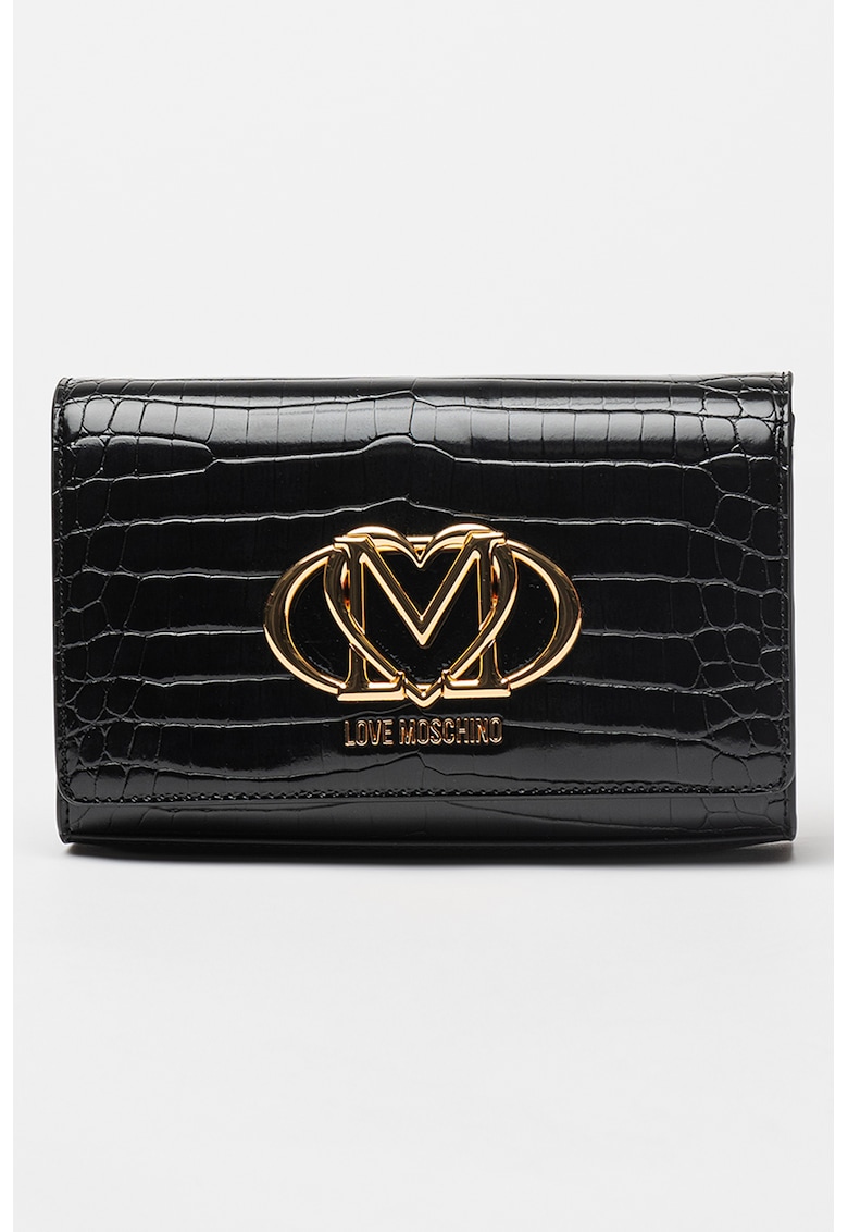 Geanta crossbody de piele ecologica cu logo