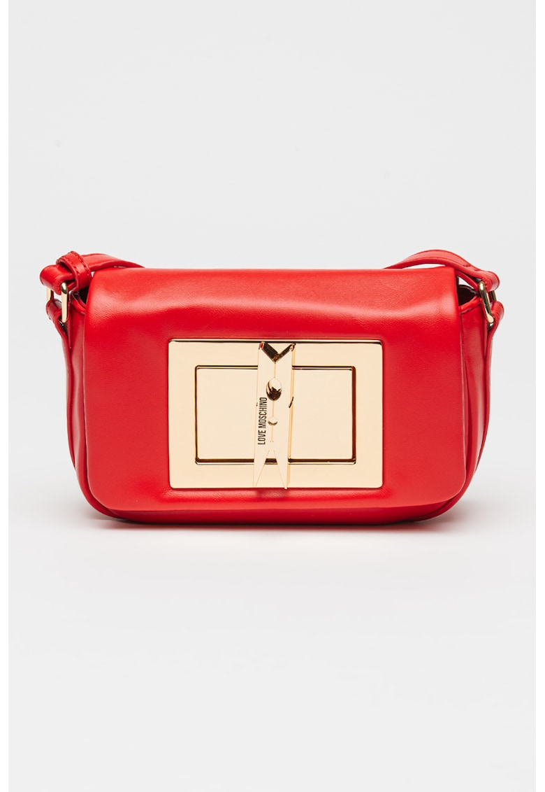 Geanta crossbody de piele ecologica - Rosu