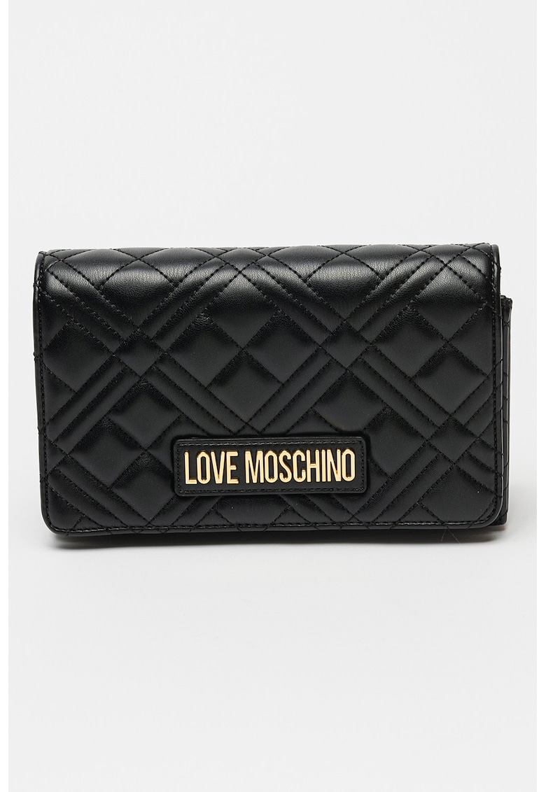 Geanta crossbody de piele ecologica cu aspect matlasat