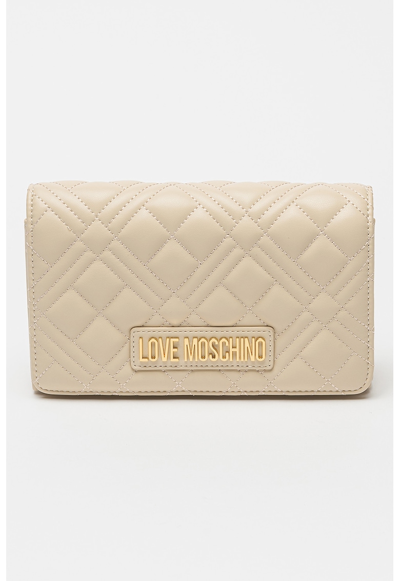 Geanta crossbody de piele ecologica cu aspect matlasat