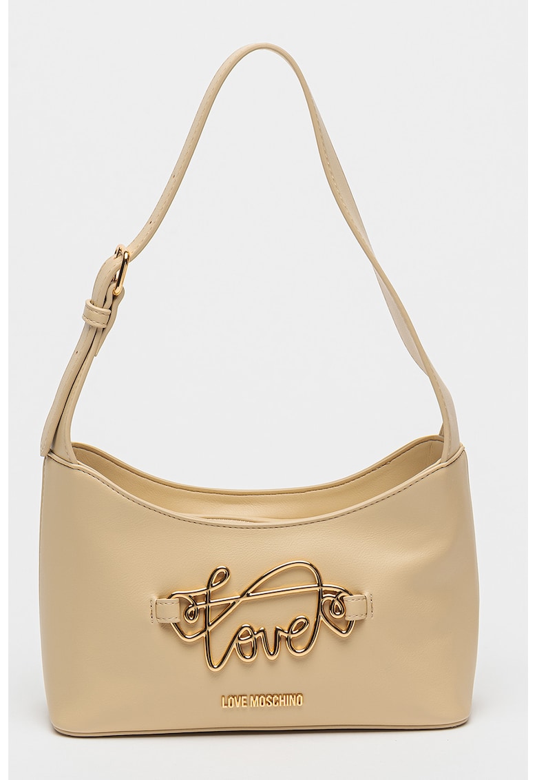 Geanta cu aplicatie logo metalica si bareta de umar