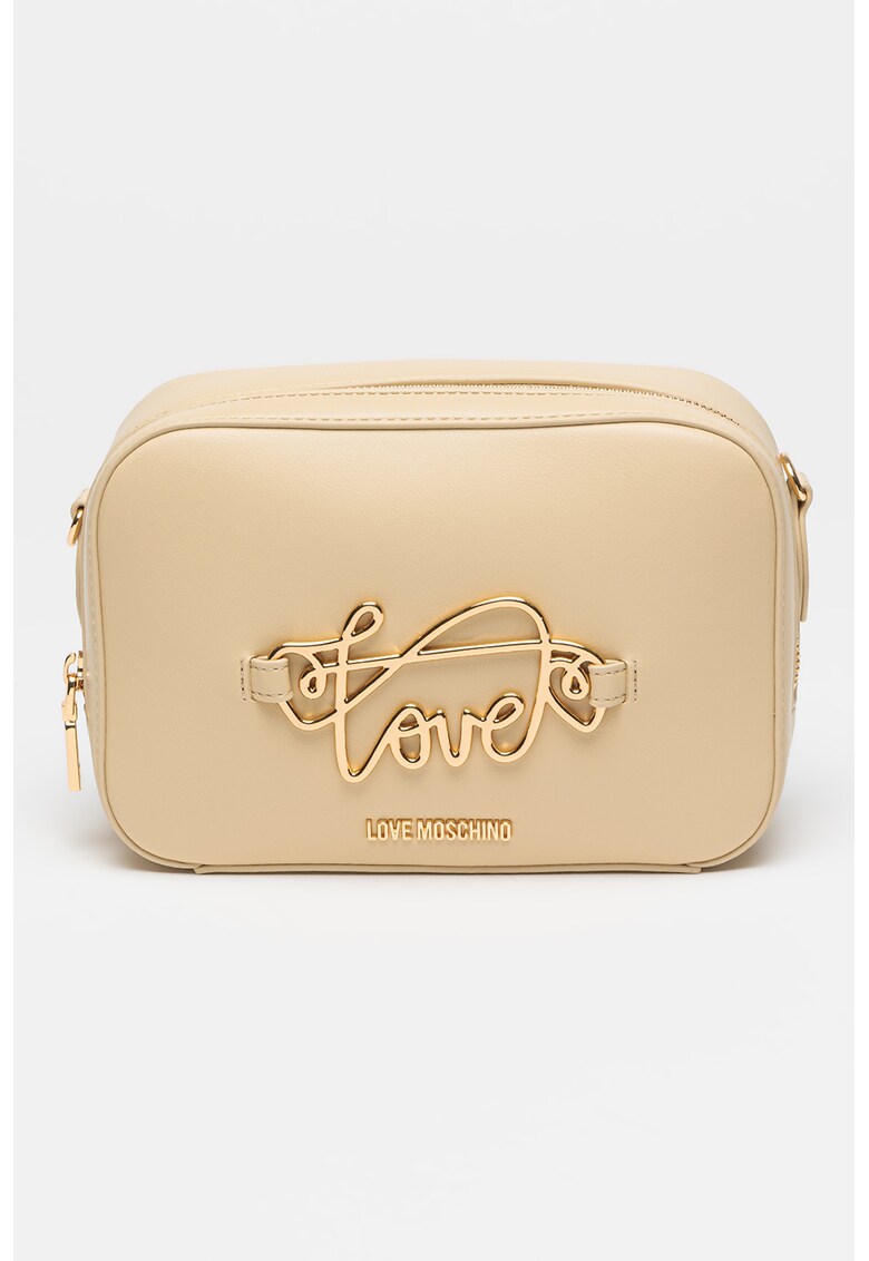 Geanta crossbody de piele ecologica - Bej deschis