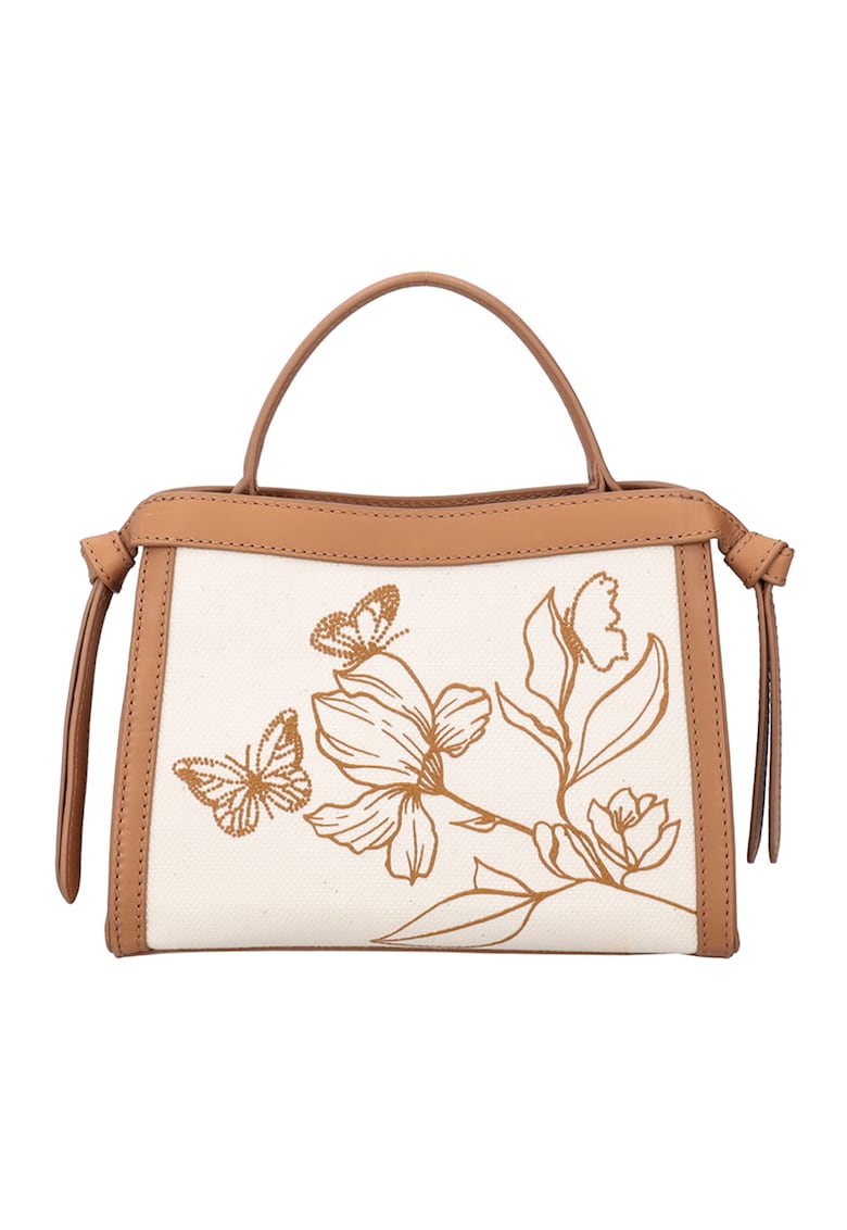 Geanta cu model floral si bareta