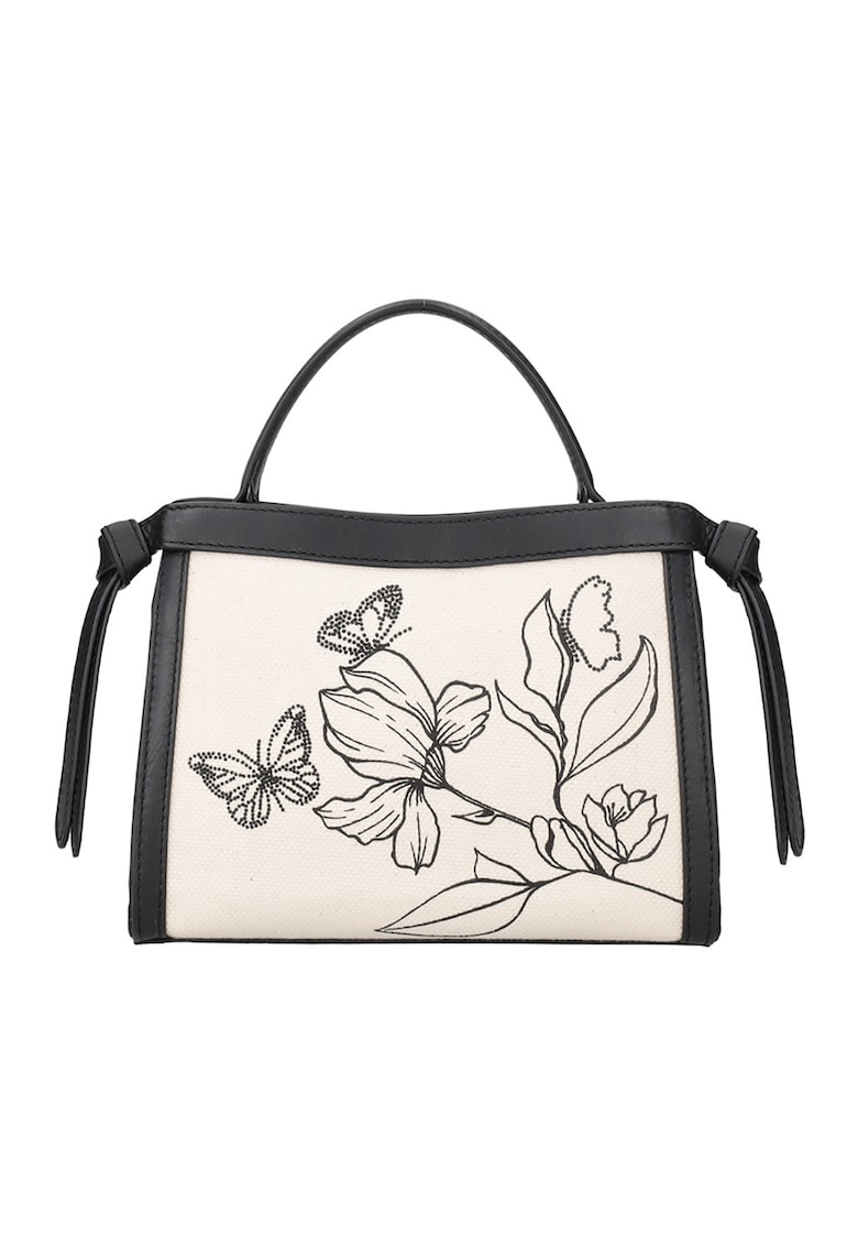 Geanta cu model floral si bareta