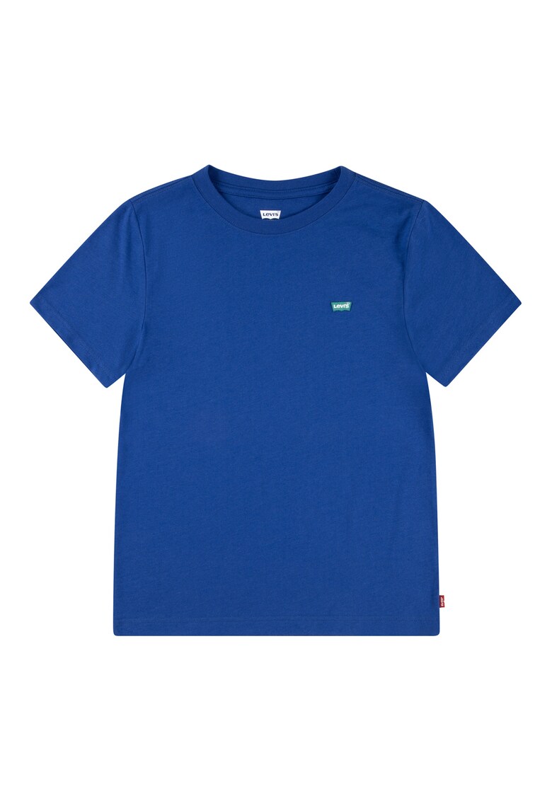 Tricou din bumbac cu detaliu logo - Albastru inchis