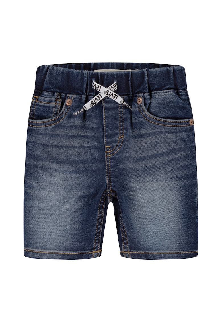 Pantaloni scurti din denim cu snur in talie