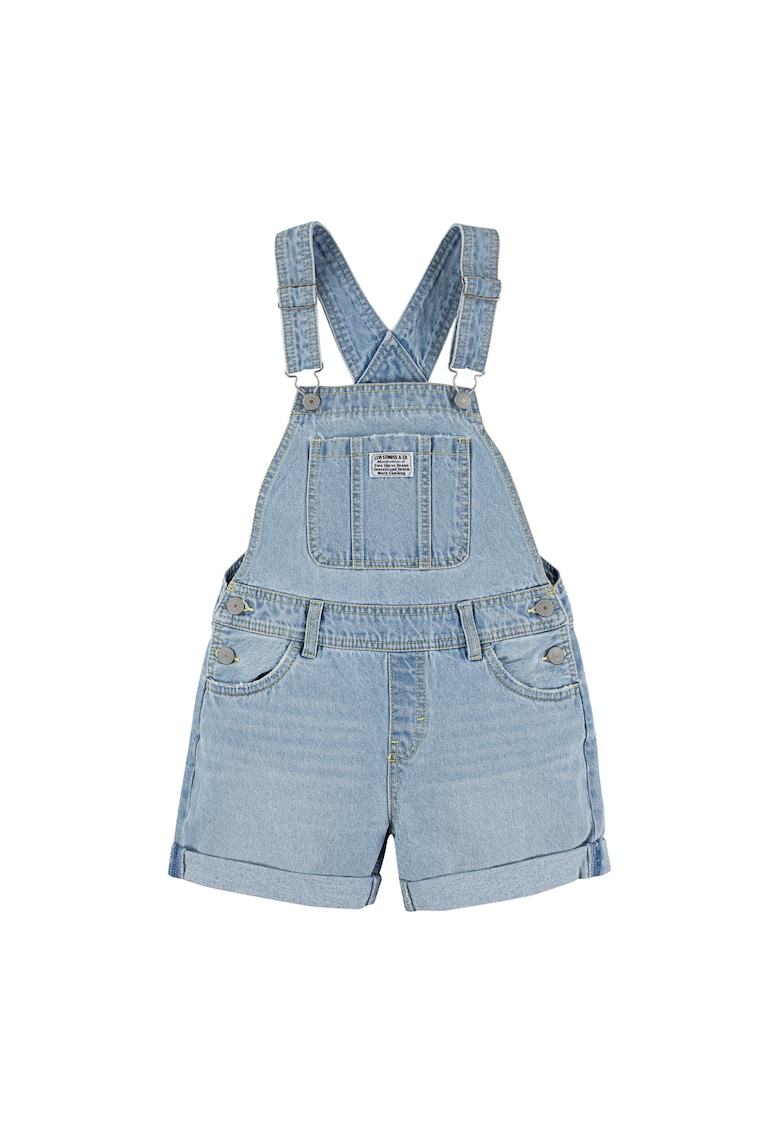 Salopeta de denim cu bretele ajustabile