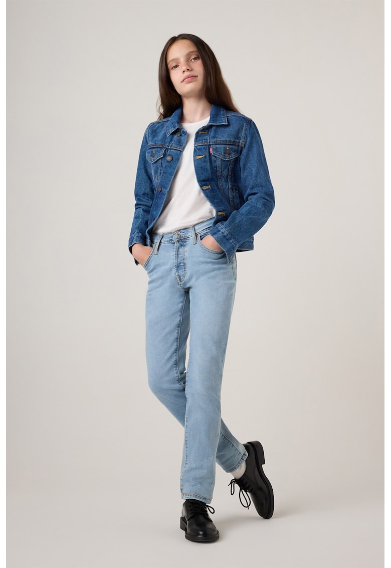 Blugi drepti cu aspect decolorat 501 Blugi drepti cu aspect decolorat 501