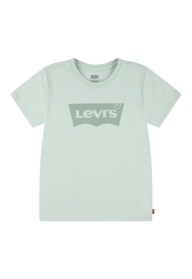 Tricou cu decolteu rotund si logo