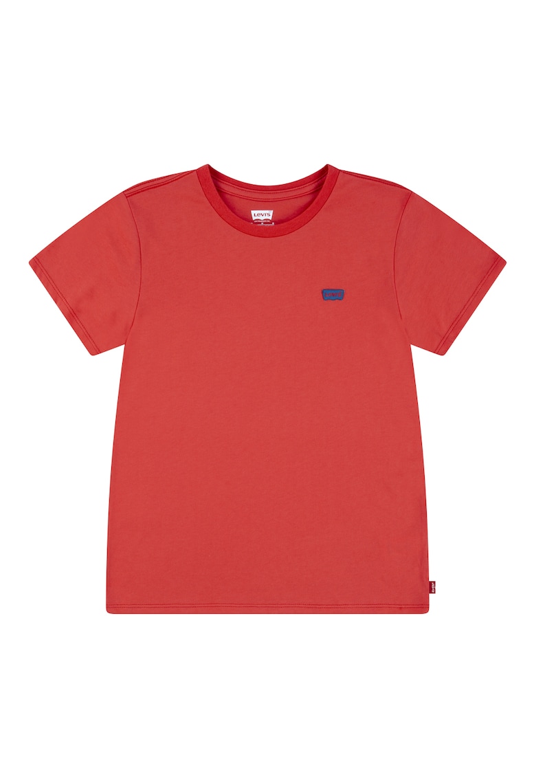 Tricou cu decolteu la baza gatului Batwing Chest Hit - Rosu