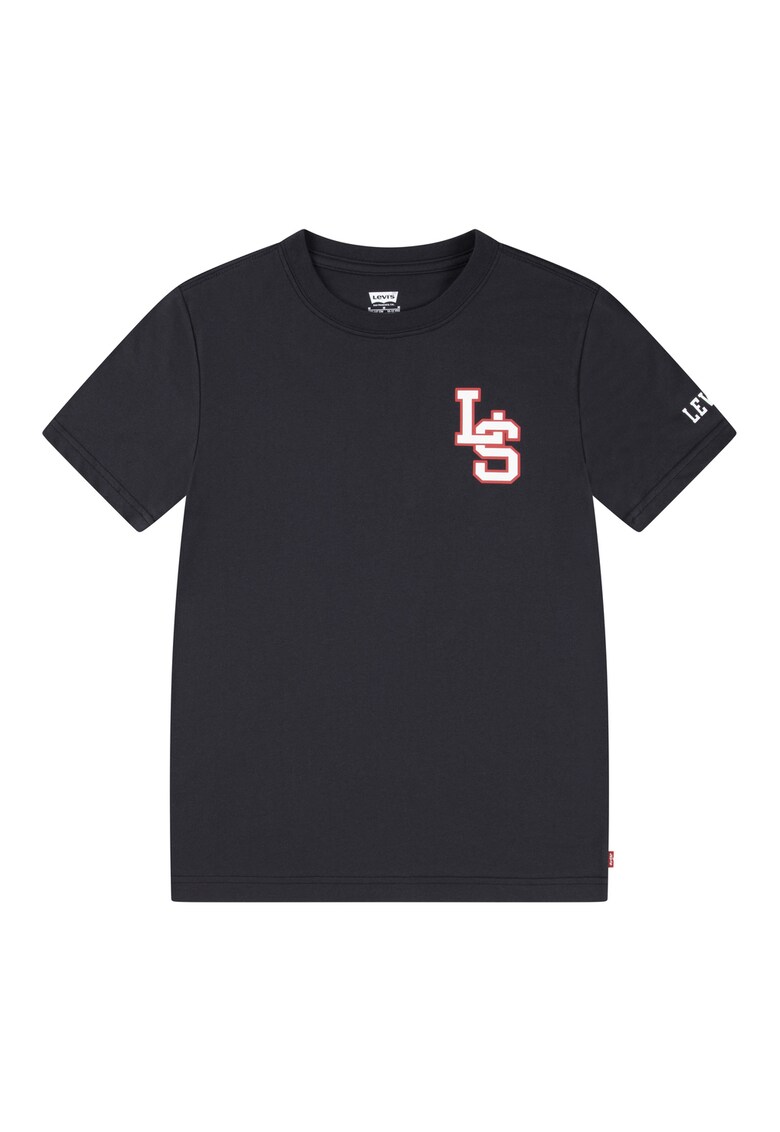 Tricou de bumbac organic cu logo - Negru stins