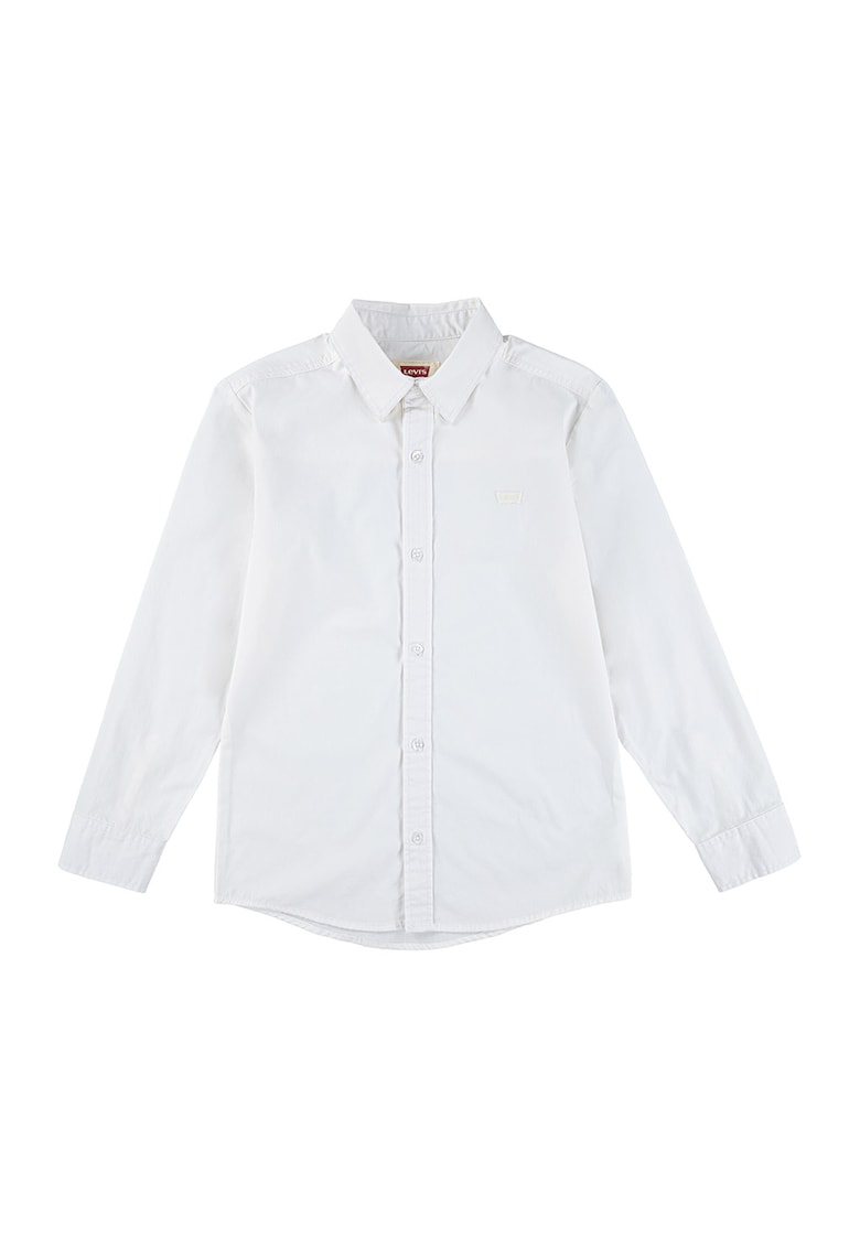 Camasa de bumbac cu maneci lungi - Alb optic