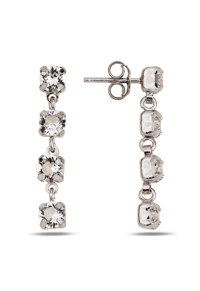 Cercei drop din argint 925 decorati cu cristale