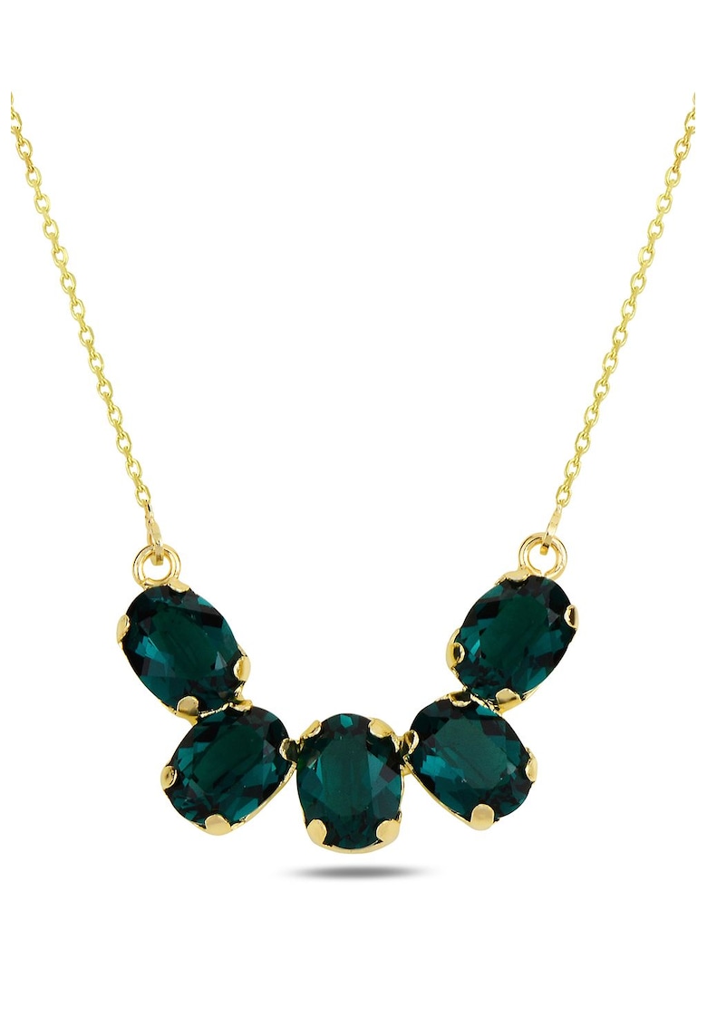 Set de colier din argint si cercei cu cristale