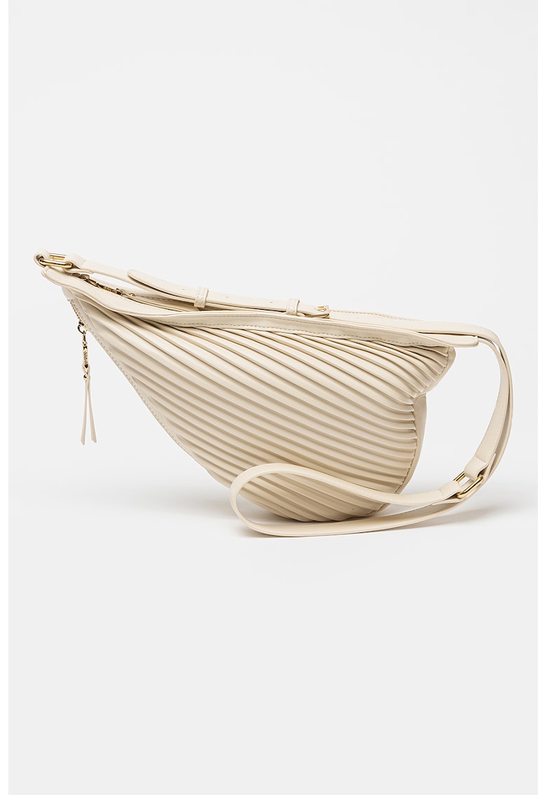 Geanta din piele ecologica cu bareta de umar Giuliana - Crem