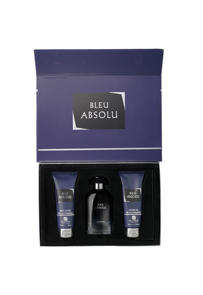 Set cadou pentru barbati Riffs Bleu Absolu - EDP 100 ml + gel de dus 100 ml + lotiune de corp 100 ml