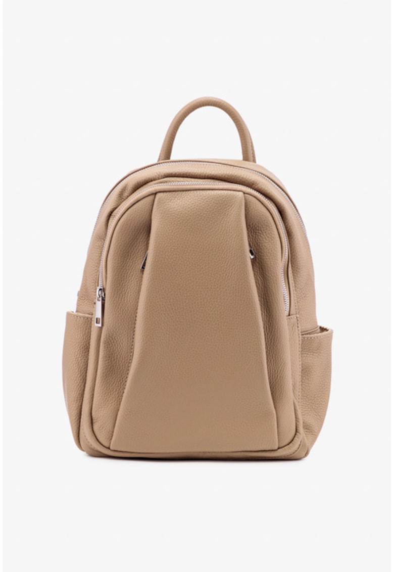 Rucsac taupe din piele naturala
