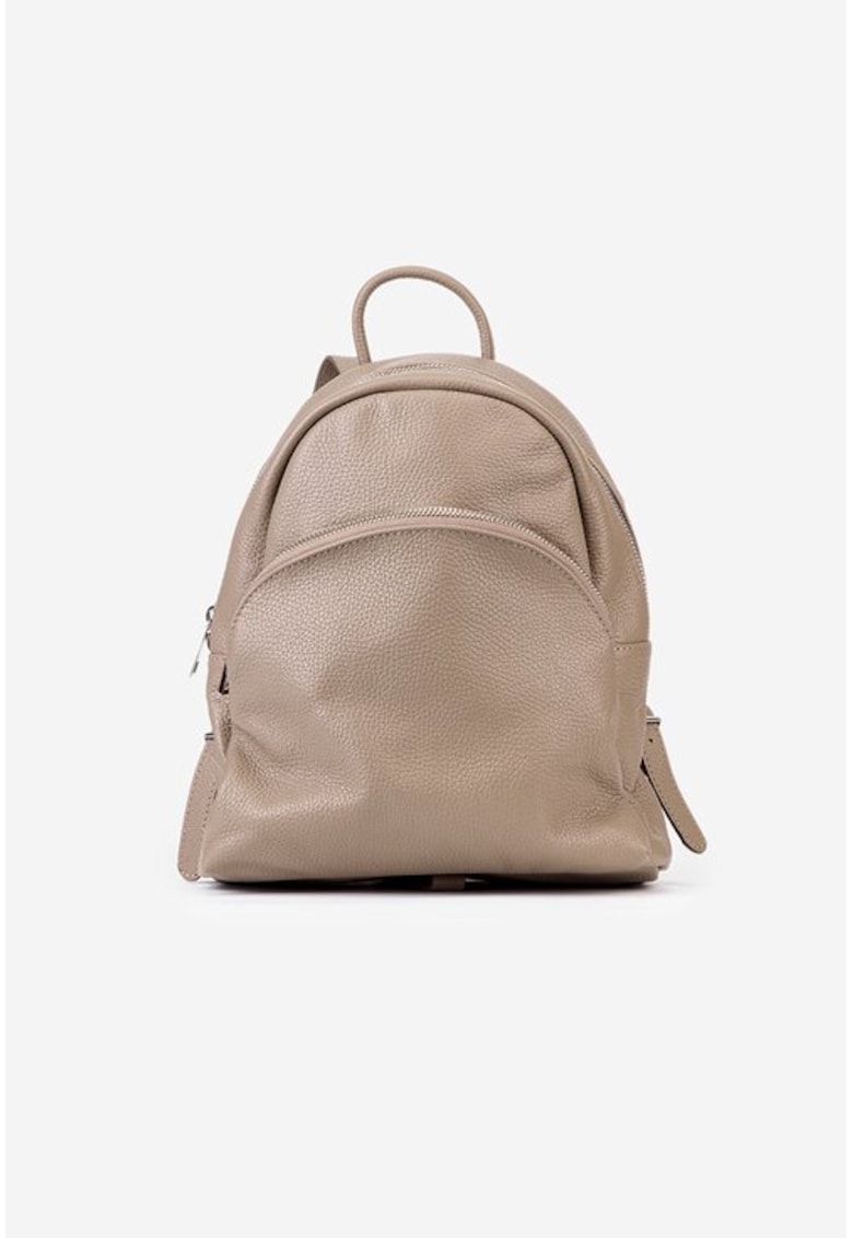 Rucsac taupe confectionat din piele naturala
