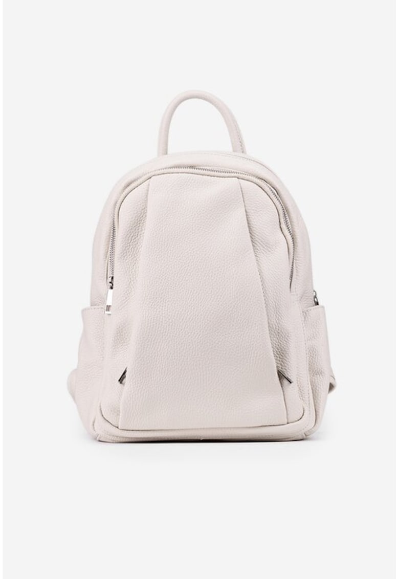 Rucsac bej deschis din piele naturala texturata