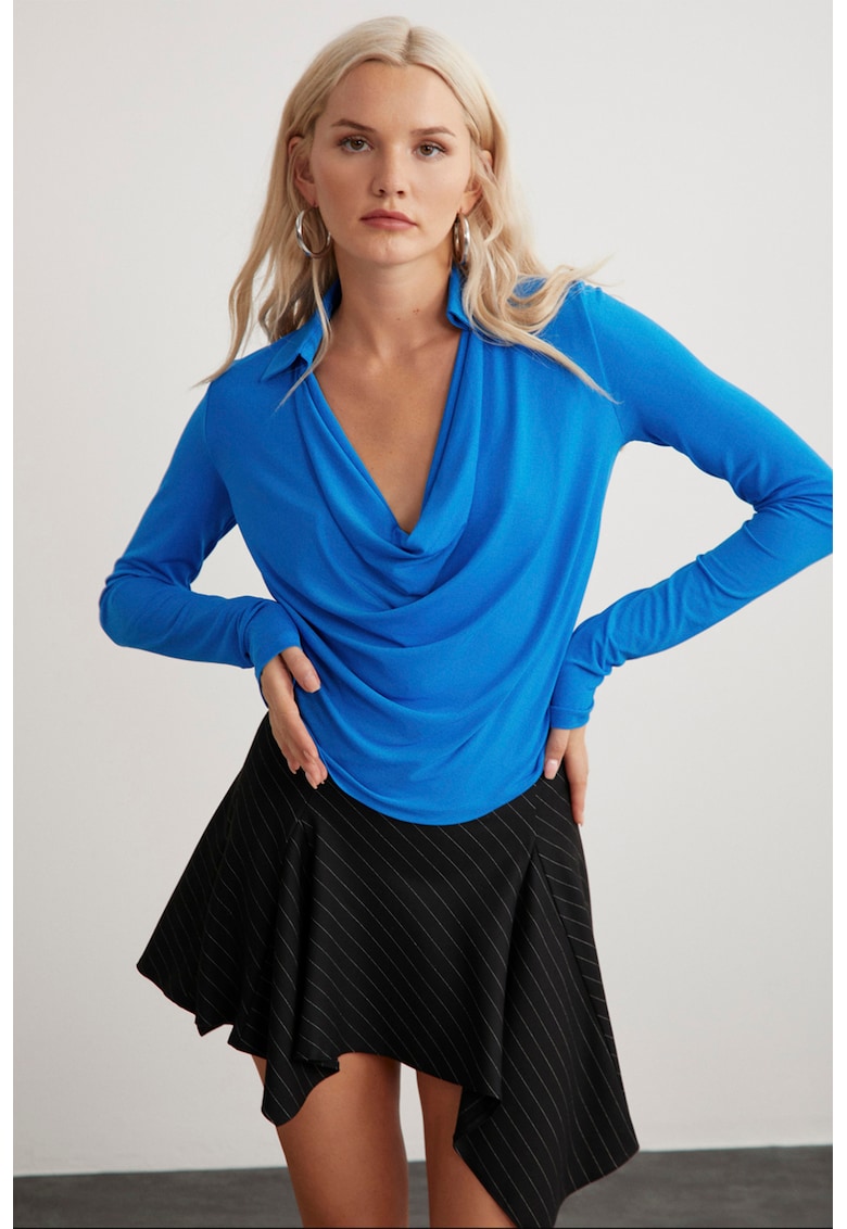 Fusta mini evazata cu model in dungi