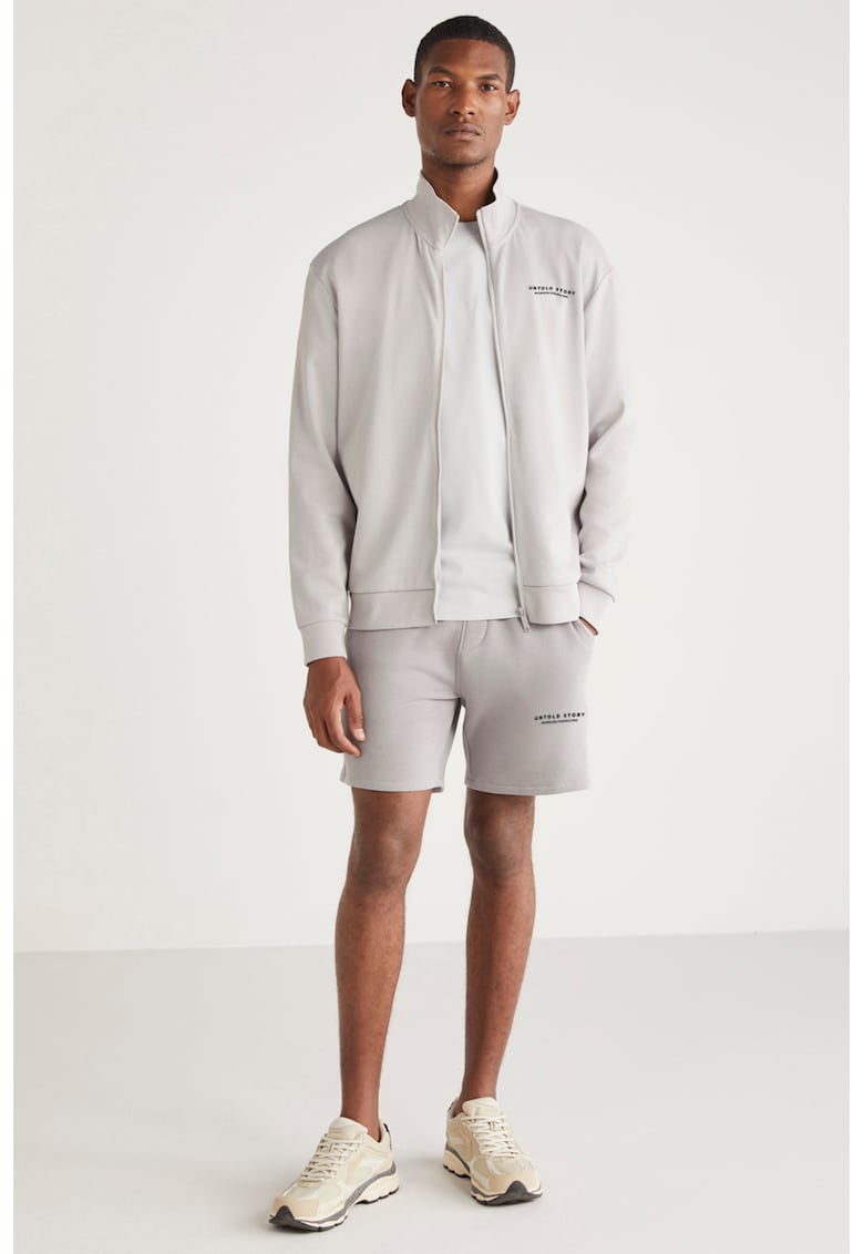 Bluza lejera de trening cu fermoar