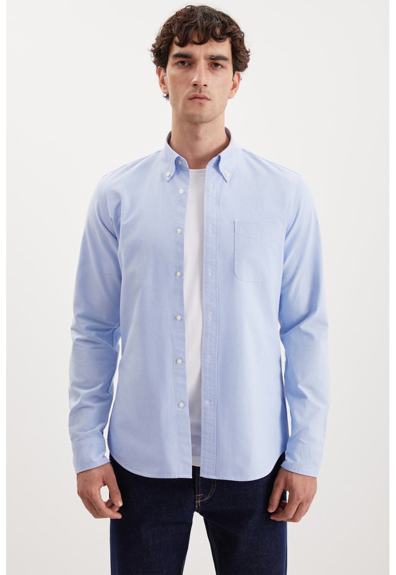 Camasa cu maneci lungi - Albastru azur