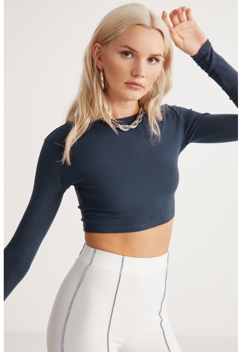 Bluza crop de bumbac
