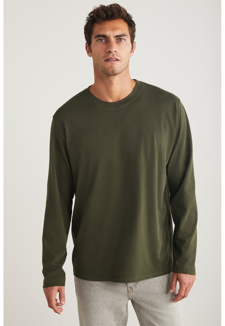 Bluza de bumbac cu maneci lungi