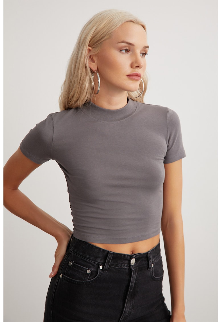 Tricou crop de bumbac