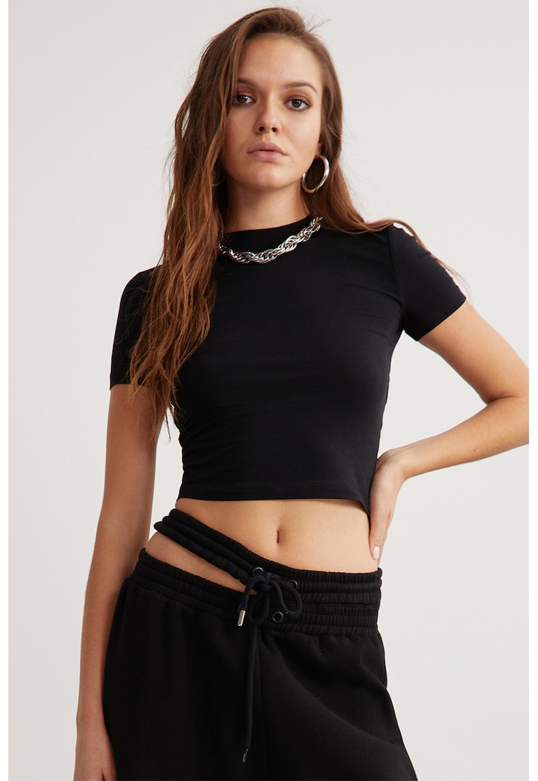 Tricou crop de bumbac